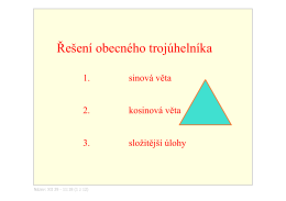 Řešení obecného trojúhelníka