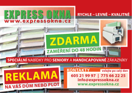 ZDARMA REKLAMA - EXPRESS OKNA sro