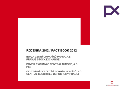 Ročenka 2012 - Power Exchange Central Europe, as