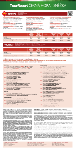 TourResort ČERNÁ HORA - SNĚŽKA