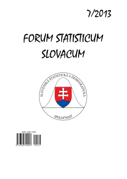 číslo 7 - Slovenská štatistická a demografická spoločnosť