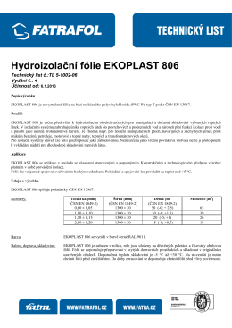 Hydroizolační fólie EKOPLAST 806