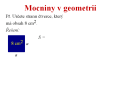 Mocniny v geometrii
