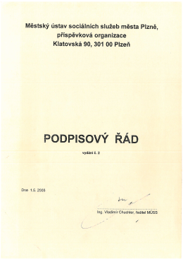 Podpisov&yacute; ř&aacute;d - Soci&aacute;ln&iacute; služby města Plzně