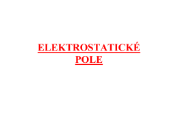 10a. Elektrostatické pole
