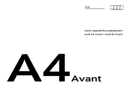 Ceník originálního příslušenství Audi A4 Avant