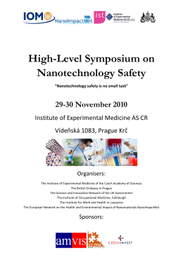 High-Level Symposium on Nanotechnology Safety