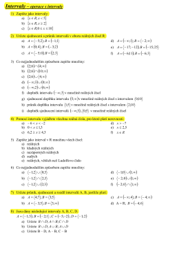 Intervaly – operace s intervaly