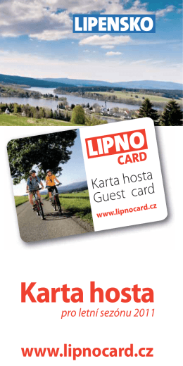 Karta hosta - Lipno Card