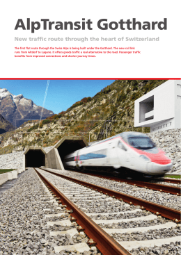 AlpTransit Gotthard: New Traffic Route through the heart of