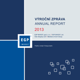 Výroční zpráva EGPI za rok 2013