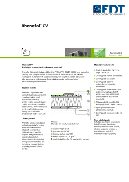 Technický list Rhenofol CV (stáhnout v PDF formátu 0,5 MB)