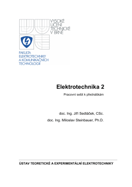Elektrotechnika 2 (BEL2) - pracovní sešit pro přednášky