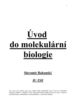 Úvod do molekulární biologie
