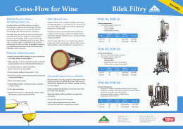 Cross-Flow for Wine Bílek Filtry
