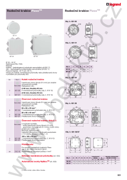 Rozbočné krabice PlexoTM Rozbočné krabice PlexoTM