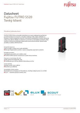 Datasheet Fujitsu FUTRO S520 Tenký klient