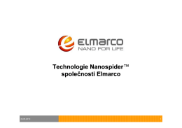 Technologie Nanospider™ společnosti Elmarco