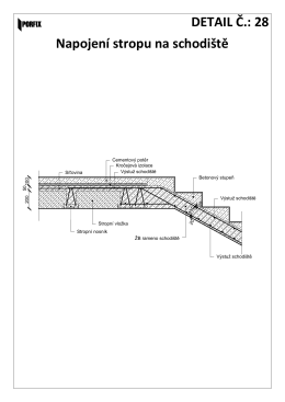 Napojení stropu na schodiště DETAIL Č.: 28