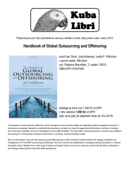 Handbook of Global Outsourcing and Offshoring