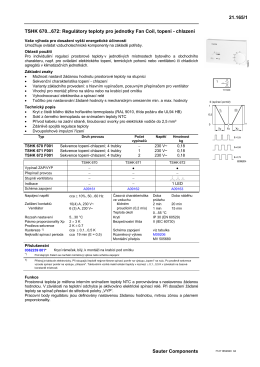 21.165/1 TSHK 670...672: Regulátory teploty pro jednotky Fan Coil