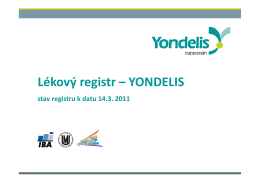 Analýza registru Yondelis k 14. 3. 2011