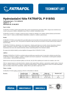 Hydroizolační fólie FATRAFOL P 918/SG