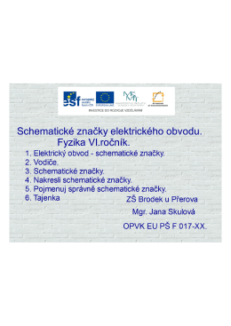 SChematiCk&eacute; značky elektrick&eacute;ho obvodu. Fyzika Vl.ročn&iacute;k.