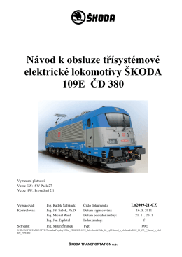Návod k obsluze třísystémové elektrické lokomotivy