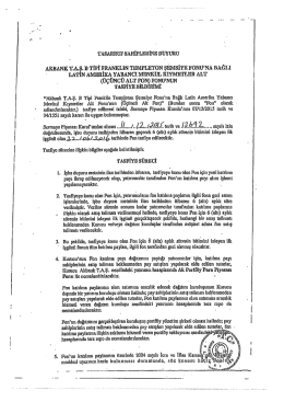 Tasarruf Sahiplerine Duyuru Metni