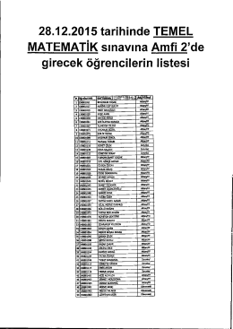 Temel Matematik II