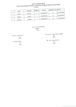 GENEL SEKRETERLİK