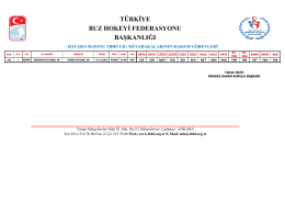 türkiye buz hokeyi federasyonu başkanlığı