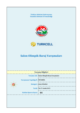 Genç Erkekler - Türkiye Atletizm Federasyonu
