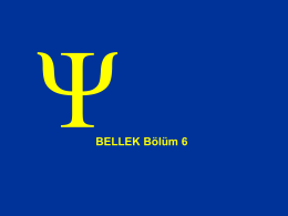 Bölüm 7 Bellek