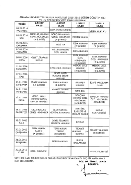 ankara &uuml;niversitesi hukuk fak&uuml;ltesi 2015&mdash;2016 eğitim