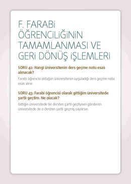 r, rARABı U OGRENCıLıGıNıN TAMAMLANMASI vE GERı DONUŞ