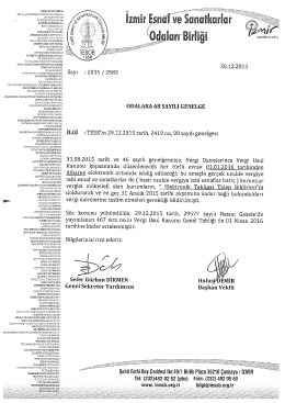 2015/68 - Elektronik Tebligat Talep Bildirimi