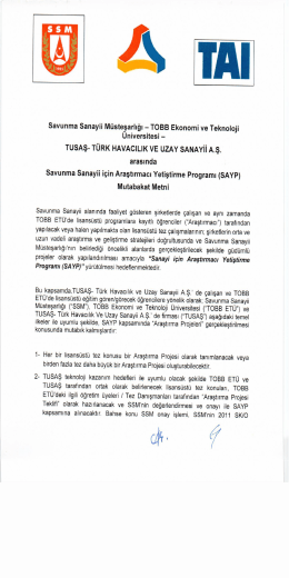 TUSAŞ- TÜRK HAVACILIK VE UZAY SANAYİİ A.Ş.
