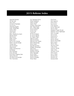 2015 Referee Index