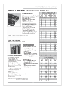 HİDROLİK sİLİNDİR BoRuLARI / HYDRAULIC cYLıNDER - Hid-Tek