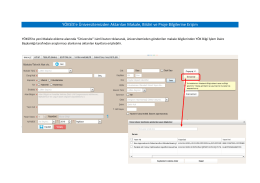 YÖKSİS`e Üniversitemizden Aktarılan Makale, Bildiri ve Proje