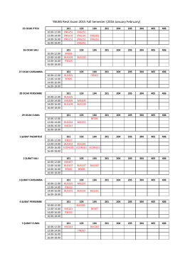 Completion Exam Schedule