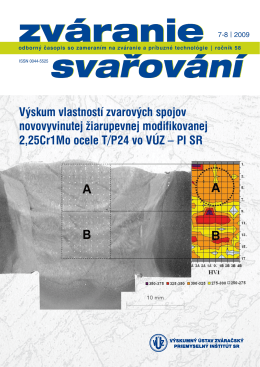 v 1. polroku 2009 - Výskumný Ústav zváračský