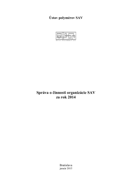 pdf 2.8 Mb - Ústav polymérov, SAV