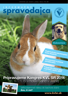 spravodajca - Komora veterinárnych lekárov SR