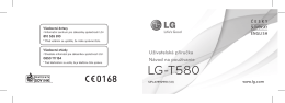 f=lg-t580-uzivatelska-prirucka.pdf;Uživatelská příručka LG-T580