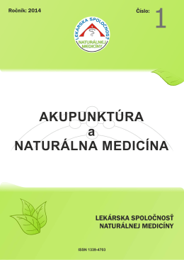 Akupunktúra a naturálna medicína - Lekárska spoločnosť naturálnej