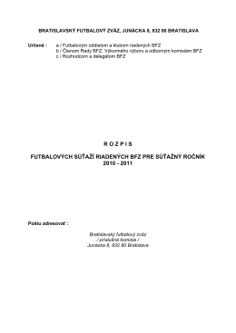 Rozpis BFZ po úprave 30.7.2010- FINALE-2.13.8.2010