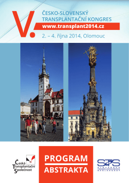 finální program - v. česko-slovenský transplantační kongres